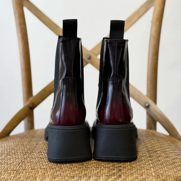 Vagabond Dorah Chelsea Boots Wine Red Anthropologie - Picture 5 of 8